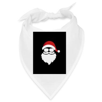 Stylischer Weihnachtsmann - Bandana - Weiß - Vorne