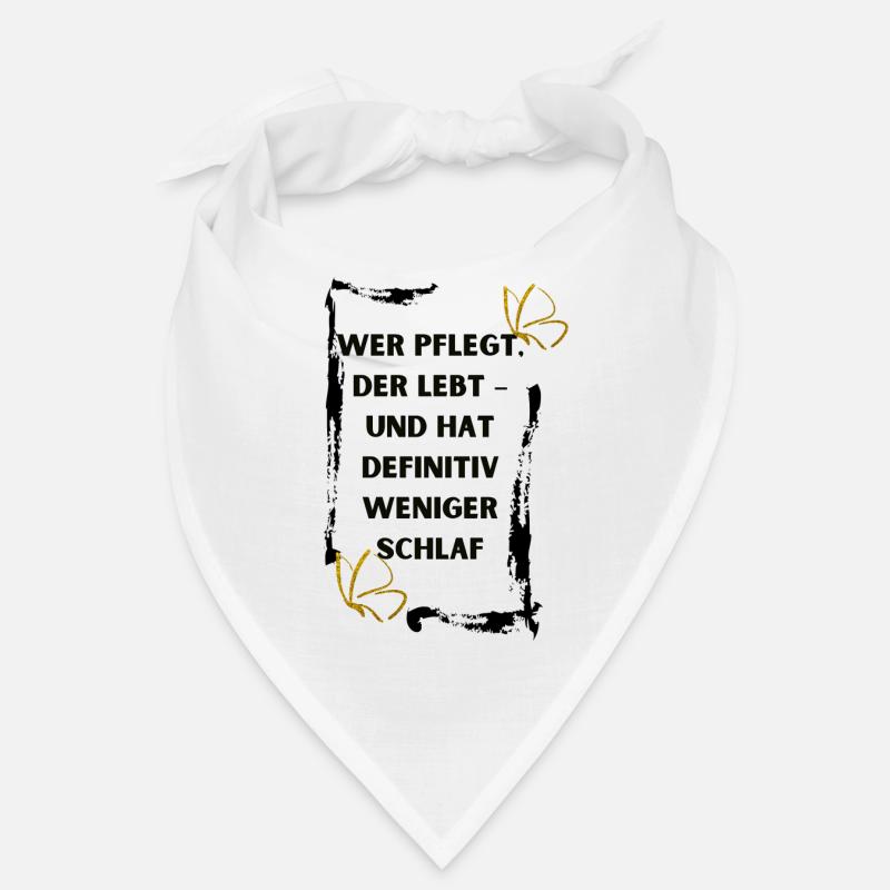 Wer pflegt der lebt - Bandana - Weiß