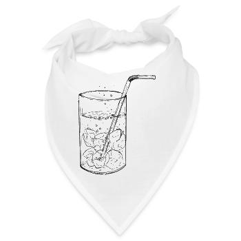 Tag des Strohhalms - Bandana - Weiß - Vorne