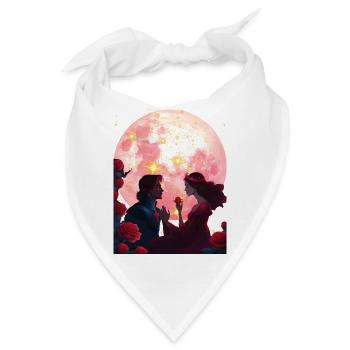 Rosenrot und ihr Prinz - Bandana - Weiß - Vorne