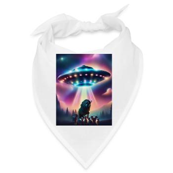 die Fliegende Untertasse - Bandana - Weiß - Vorne