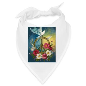 Frieden - Bandana - Weiß - Vorne