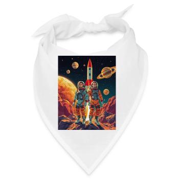 Astronauten auf einem fremden Planeten - Bandana - Weiß - Vorne