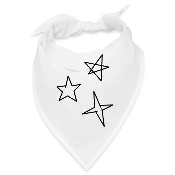Sterne - Bandana - Weiß - Vorne
