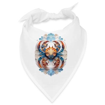 Sternzeichen Krebs - Bandana - Weiß - Vorne