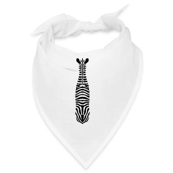 Zebra mit Einzigartigen Streifen - Bandana - Weiß - Vorne