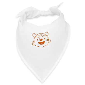 Mächtiger Tiger - Bandana - Weiß - Vorne