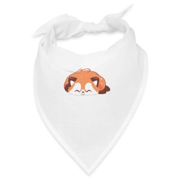 Bezaubernder Roter Panda - Bandana - Weiß - Vorne