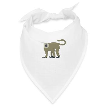Eleganter Langur - Bandana - Weiß - Vorne