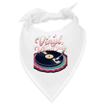 Nur Vinyl Vibes - Bandana - Weiß - Vorne