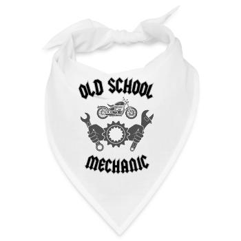 OLD SCHOOL MECHANIC - Bandana - Weiß - Vorne