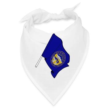 Flagge von Nebraska - Bandana - Weiß - Vorne