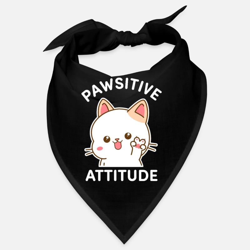 Pawsitive Attitude - Chat faisant le signe V Bandana