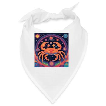 Krebs krebse Sternzeichen Geschenk - Bandana - Weiß - Vorne