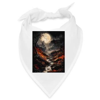 Magische Mondlandschaft - Bandana - Weiß - Vorne
