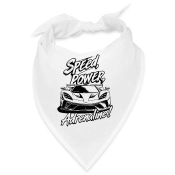 Speed, Power, Adrenaline – Das ultimative Supercar - Bandana - Weiß - Vorne