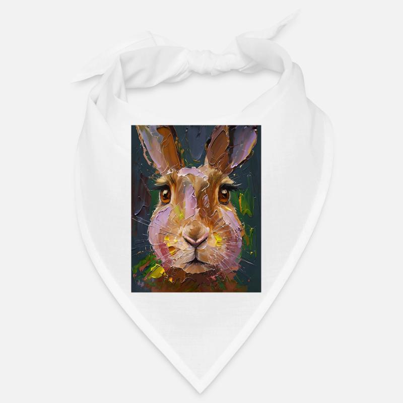 Hase Gemälde Ölfarben Geschenk Bandana