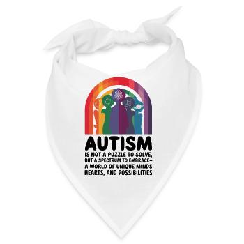 Neurodiversität umarmen - Autismus-Spektrum - Bandana - Weiß - Vorne