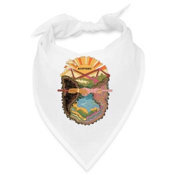 Akzeptanz und Einheit - Diversität umarmen Kunstwerke - Bandana - Weiß - Vorne