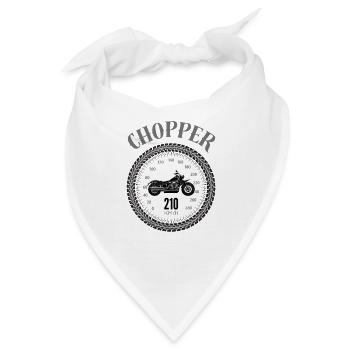 Chopper Motorrad - Bandana - Weiß - Vorne