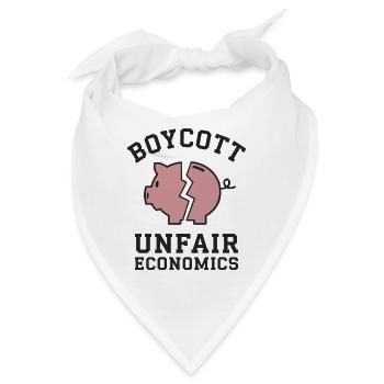 Boykott unfairer Wirtschaft – Protesterklärung - Bandana - Weiß - Vorne