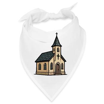 kirche - Bandana - Weiß - Vorne