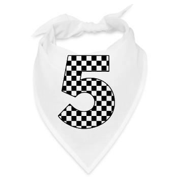Nummer 5 Plaid - Bandana - Weiß - Vorne