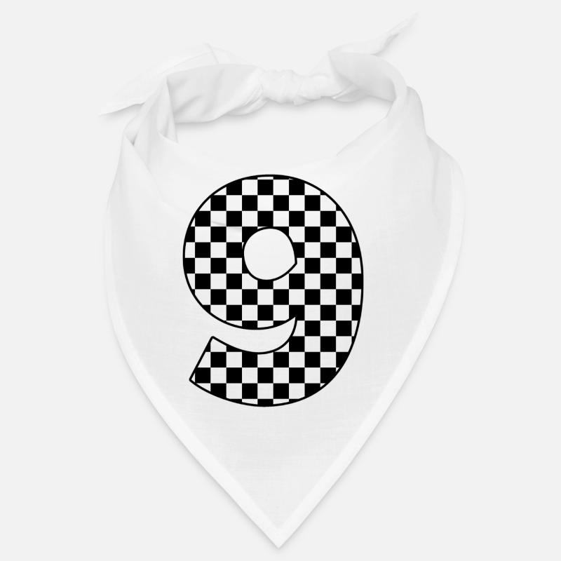 Number 9 checkered Bandana