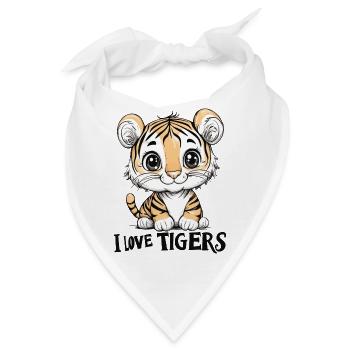 kleiner Tiger - Bandana - Weiß - Vorne