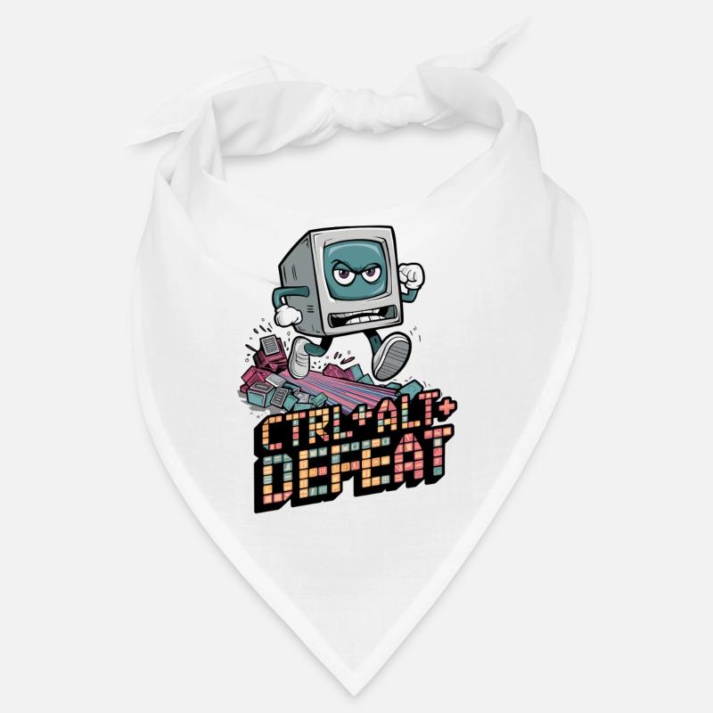 Ctrl Alt Defeat Retro Angry Computer Art Bandana