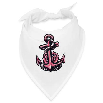 Anker mit Seil in Rosa - Bandana - Weiß - Vorne