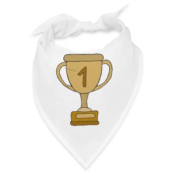 pokal platz eins - Bandana - Weiß - Vorne