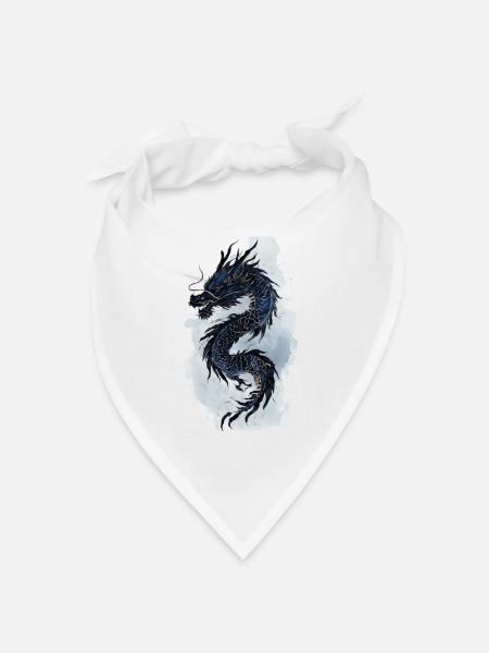 Cadeau de la mythologie de la Chine du dragon - Bandana - blanc - Devant