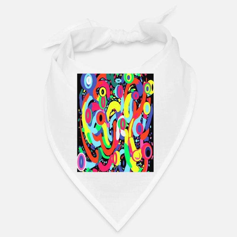 Cyber Neon Pulse : Imprimé multicolore Аbstract Bandana