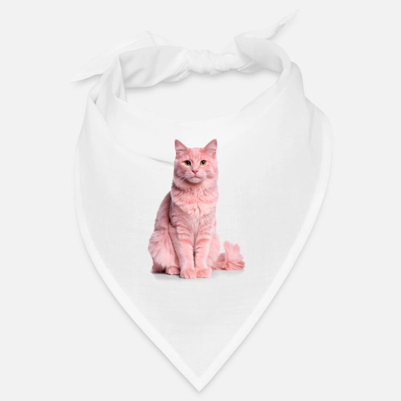 Chat rose – Édition Good Pet - Bandana - blanc