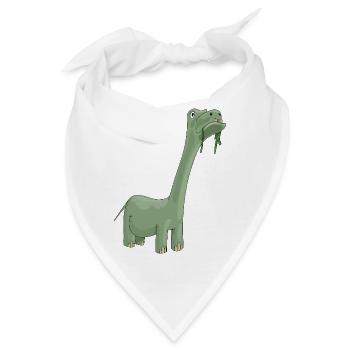 Diplodocus Casual Cartoon - Bandana - Weiß - Vorne