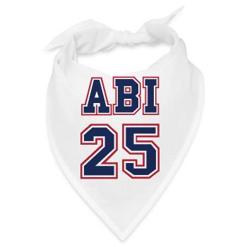 ABI 2025 ABITUR Abschluss Schulabschluss - Bandana - Weiß - Vorne