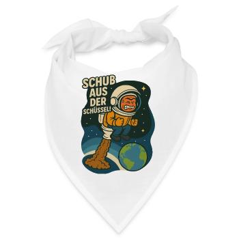 Schub aus der Schüssel Klo Wc Toilette Witzig - Bandana - Weiß - Vorne