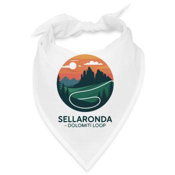 Sellaronda Dolomiti Loop Radsport Kunst - Bandana - Weiß - Vorne