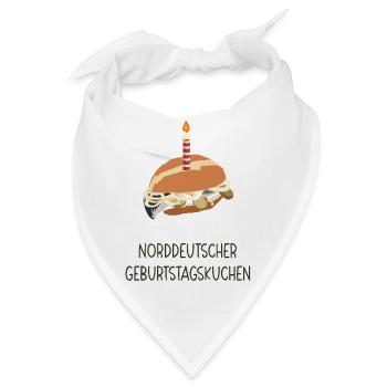 Norddeutscher Geburtstagskuchen - Bandana - Weiß - Vorne