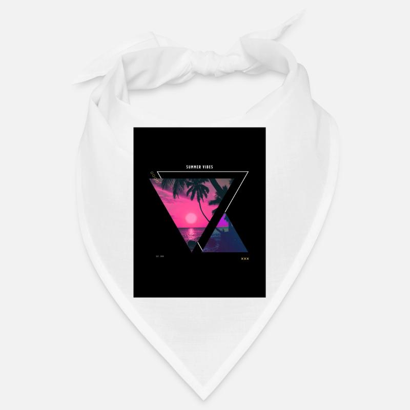 Coucher de soleil tropical Triangle Design Bandana