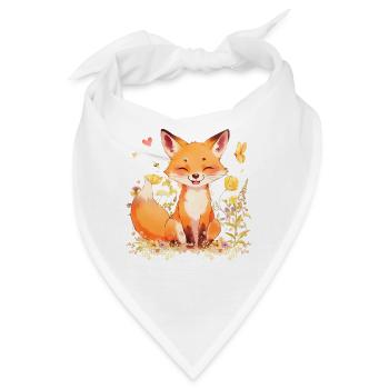 Verspielter Fuchs - Bandana - Weiß - Vorne