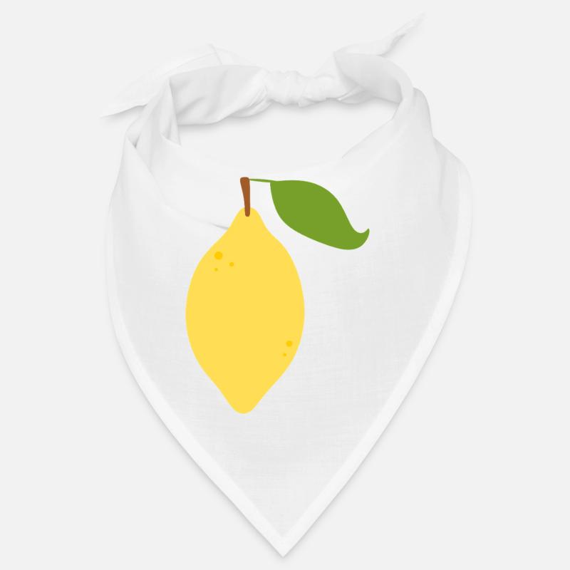Modern Lemon Citrus Pattern Design Bandana