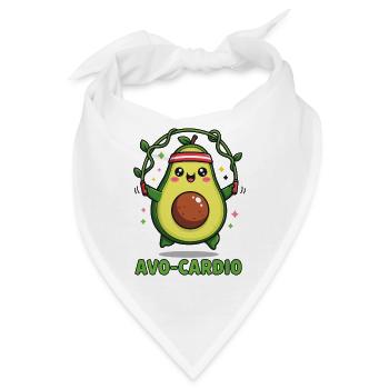 Hüpfende Avocado - Bandana - Weiß - Vorne