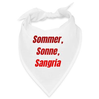 Sommersonne Sangria Design - Bandana - Weiß - Vorne