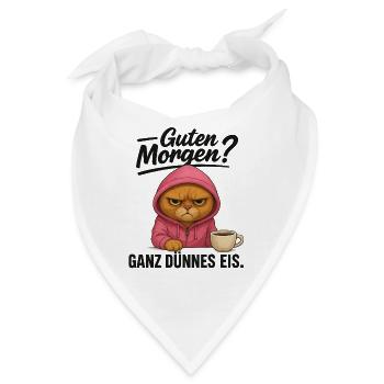Katze ganz dünnes Eis - Bandana - Weiß - Vorne