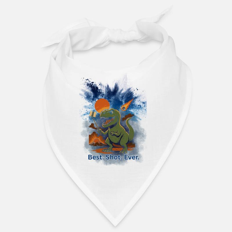 Dinosaurier Meteorit Vulkan  - Bandana - Weiß