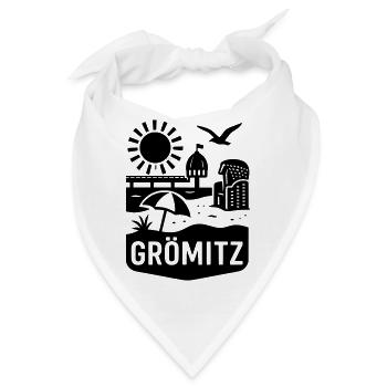 Grömitz Ostsee Urlaub - Bandana - Weiß - Vorne
