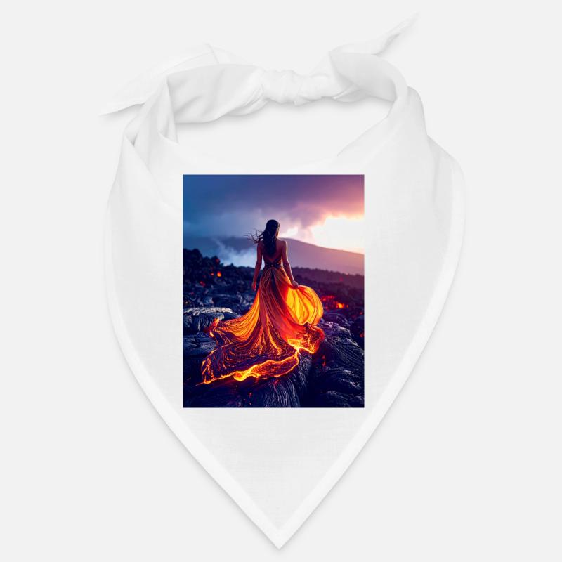 Robe semblable à du feu sur un champ de lave Bandana