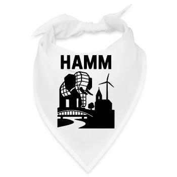 Hamm Westfalen Wahrzeichen - Bandana - Weiß - Vorne